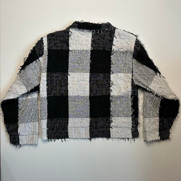 Vintage Silver Stream Buffalo Check Cropped Jacket - Picture 6 of 6
